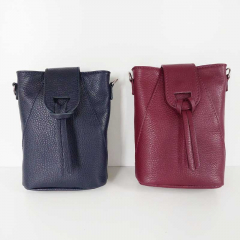 Ledertasche rechteckig hochkant - burgundy - Made in Italy