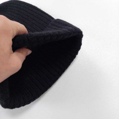 Mtze Strickmtze ungefttert uni klassischer Stil, schwarz