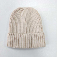 Mtze Strickmtze ungefttert uni klassischer Stil, natur