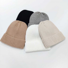 Mtze Strickmtze ungefttert uni klassischer Stil, natur