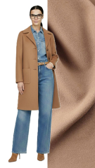 Jackenstoff Mantelstoff Velourstoff Lodenstoff weich uni - camel