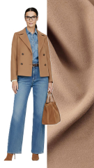 Jackenstoff Mantelstoff Velourstoff Lodenstoff weich uni - camel