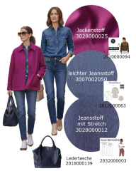 Jeansstoff mit Stretch elastisch, dunkelblau