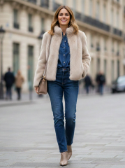 Fellimitat Fake Fur butterweich dicht super trendy, ecrue