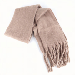 Schal mit Fransen Halstuch flauschig weich, beige