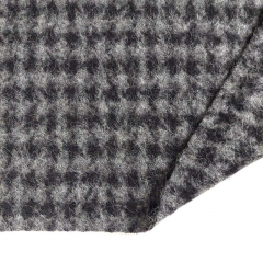 Wollstoff Schurwolle Mohair Hahnentritt Deadstock schwarz cremewei� - Made in Italy