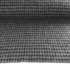 Wollstoff Schurwolle Mohair Hahnentritt Deadstock schwarz cremewei� - Made in Italy