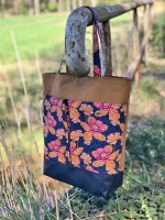 Vintage Lederimitat geprgte Optik,dunkelblau