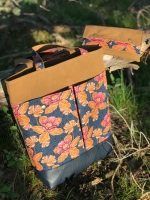 Vintage Lederimitat geprgte Optik,dunkelblau