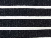 RESTSTÜCK 36 cm Allegra Viskose Jersey Streifen, schwarz weiß