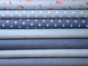 leichter Jeans weisse Kronen, dunkelblau