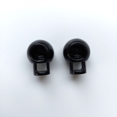 Kordelstopper Metall 8 mm - schwarz (matt)