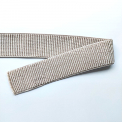 Gummiband Rippenband elastisch Bundgummi 50 mm, helltaupe