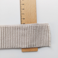 Gummiband Rippenband elastisch Bundgummi 50 mm, helltaupe