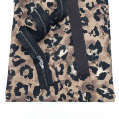 Canvas Stoff Baumwollstoff Leoparden Muster, schwarz braun