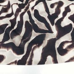 Canvas Stoff Slub Baumwollstoff Animal Print Zebra Vintage Look, braun beige