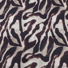 Canvas Stoff Slub Baumwollstoff Animal Print Zebra Vintage Look, braun beige