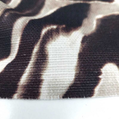 Canvas Stoff Slub Baumwollstoff Animal Print Zebra Vintage Look, braun beige