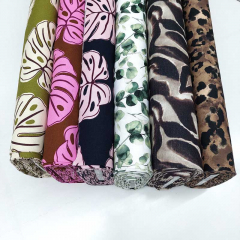 Canvas Stoff Slub Baumwollstoff Animal Print Zebra Vintage Look, braun beige