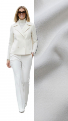 Jackenstoff Mantelstoff Velourstoff Lodenstoff weich uni - cremewei� (cloud dancer)