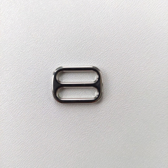 Feststellschnalle f�r Gurtband Schieber Metall 1,5 cm hochwertig hochgl�nzend, silber