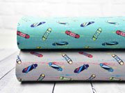 RESTSTCK 150 cm Sweat Stoff French Terry Skateboards, aquamarin