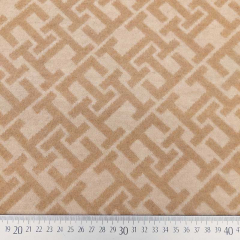 Einzelst�ck (2.5 m) Wollstoff Buchstaben Jacquard Jackenstoff - Designerstoff - Made in Itay