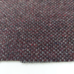 Wollstoff K�stchenmuster Deadstock meliert, blaugrau burgundy