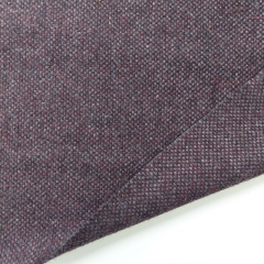 Wollstoff K�stchenmuster Deadstock meliert, blaugrau burgundy