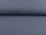 Strickstoff Baumwolle Halbpatent gerippt, jeansblau