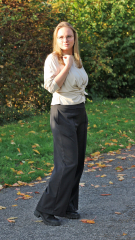 Hosenstoff 2-Way Stretch Wool Touch, cremewei� (Cloud Dancer)