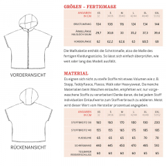 Papierschnittmuster Weste mit �berschnittenen �rmeln FRAU KYRA Studio Schnittreif