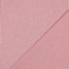 Baumwollstoff Streifen 3 mm garngef�rbt, rot wei�