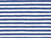 Jersey Streifen 3 mm, dunkles jeansblau weiß