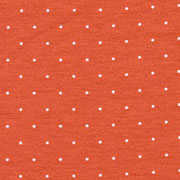 Jerseystoff kleine Punkte, wei terracotta braun