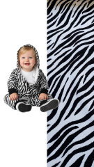 Sweatstoff French Terry Zebramuster Meterware, schwarz wei�