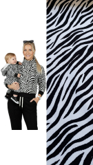 Sweatstoff French Terry Zebramuster Meterware, schwarz wei�