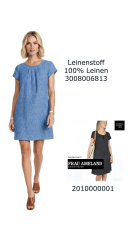 Leinenstoff 100% Leinen Georgio, mittelblau
