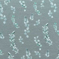 Jerseystoff Zweige Bltter, mint