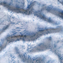 RESTSTÜCK 67 cm Viskosestoff Batik Look, jeansblau