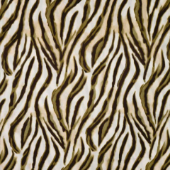 Viskosestoff Popelin Zebramuster Animal Print, braun khaki cremewei�