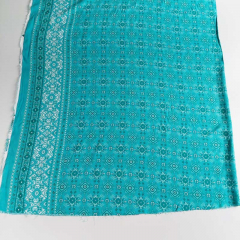 Viskosestoff Popelin Webware Blumen grafisches Muster Bord�ren Druck, mint