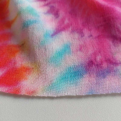 Viskose Krepp Stoff Batik Look Zickzackmuster Ethnomuster pink rot t�rkis orange