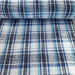 Boucle Stoff Karomuster Webware kariert Meterware, kobaltblau dunkelblau wei�