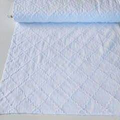 Baumwollstoff Applikation Gitternetzmuster, wei�