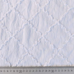 Baumwollstoff Applikation Gitternetzmuster, wei�