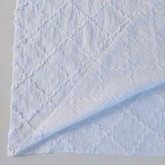 Baumwollstoff Applikation Gitternetzmuster, wei�