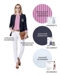 Baumwollstoff Streifen mit Stretch Webware Meterware, pink wei�