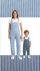 Jeans Stoff mit Stretch Streifen Meterware Denim, wei� hellblau
