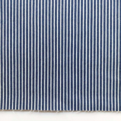 Stretch Jeans Stoff Streifen Meterware Denim, wei� dunkelblau